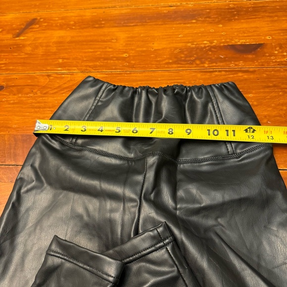 All Saints Cora Vegan Leather Black Leggings Womens US Size 2 - Picture 6 of 12